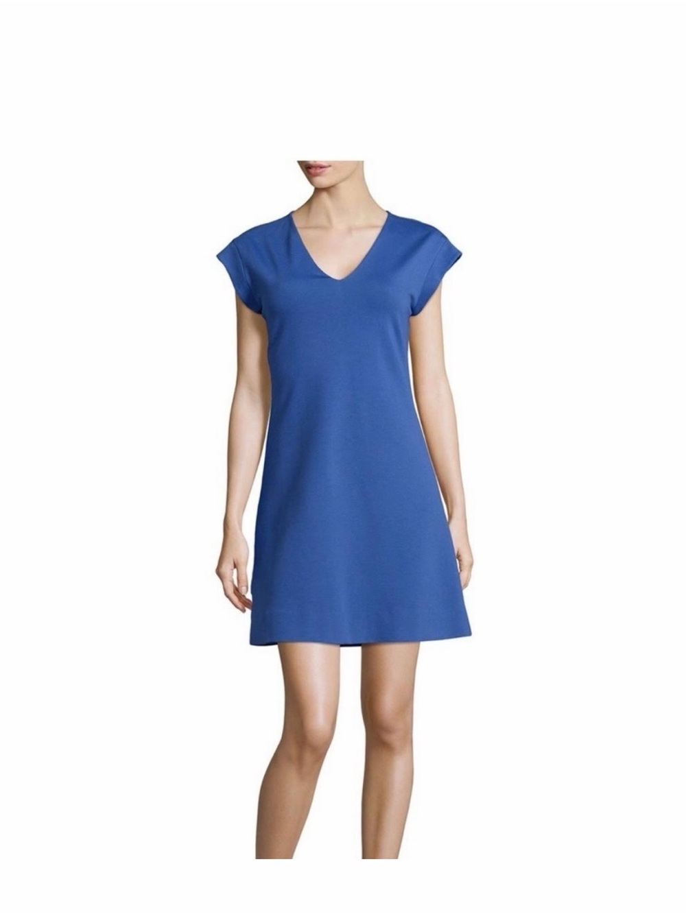 kate spade V-Neck Cap Sleeve A-Line Dress in Royal Blue